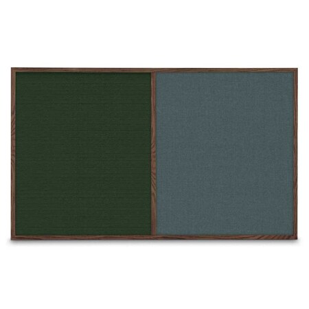 United Visual Products Sliding Door Indoor Enclosed Corkboard, 3 UV9000ACSH-WHITE-KEYLIME